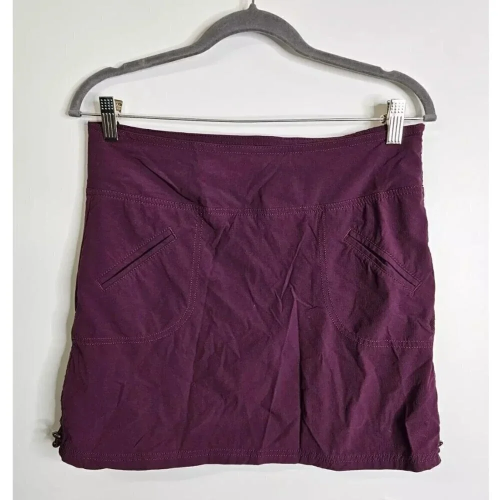 Athleta Cinch Ripstop Skort Women Sz 4 Purple Skirt Zip Pocket Athletic Outdoor